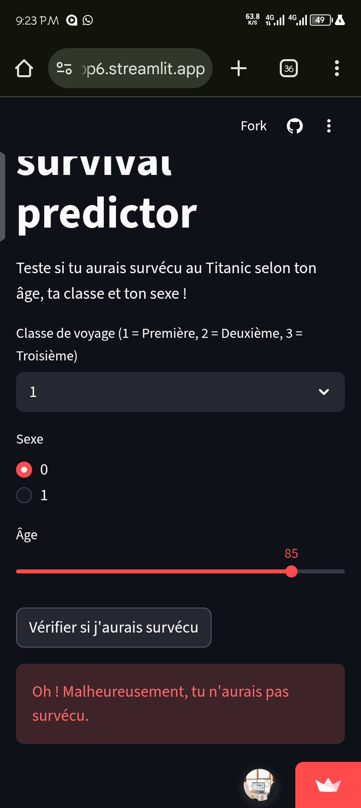 Prédire si vous auriez survécu à bord du titanic..